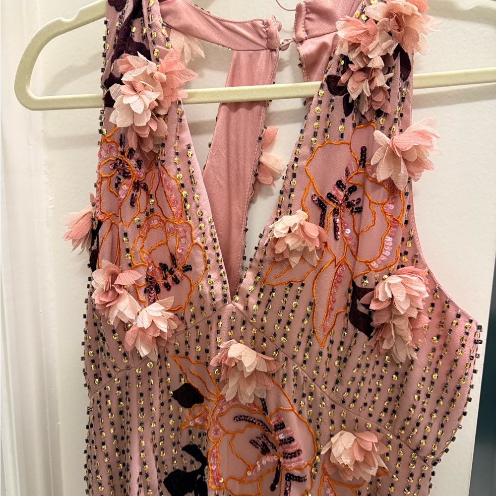 Karen Millen Pink Floral Embellished Dress - Picture 14 of 15